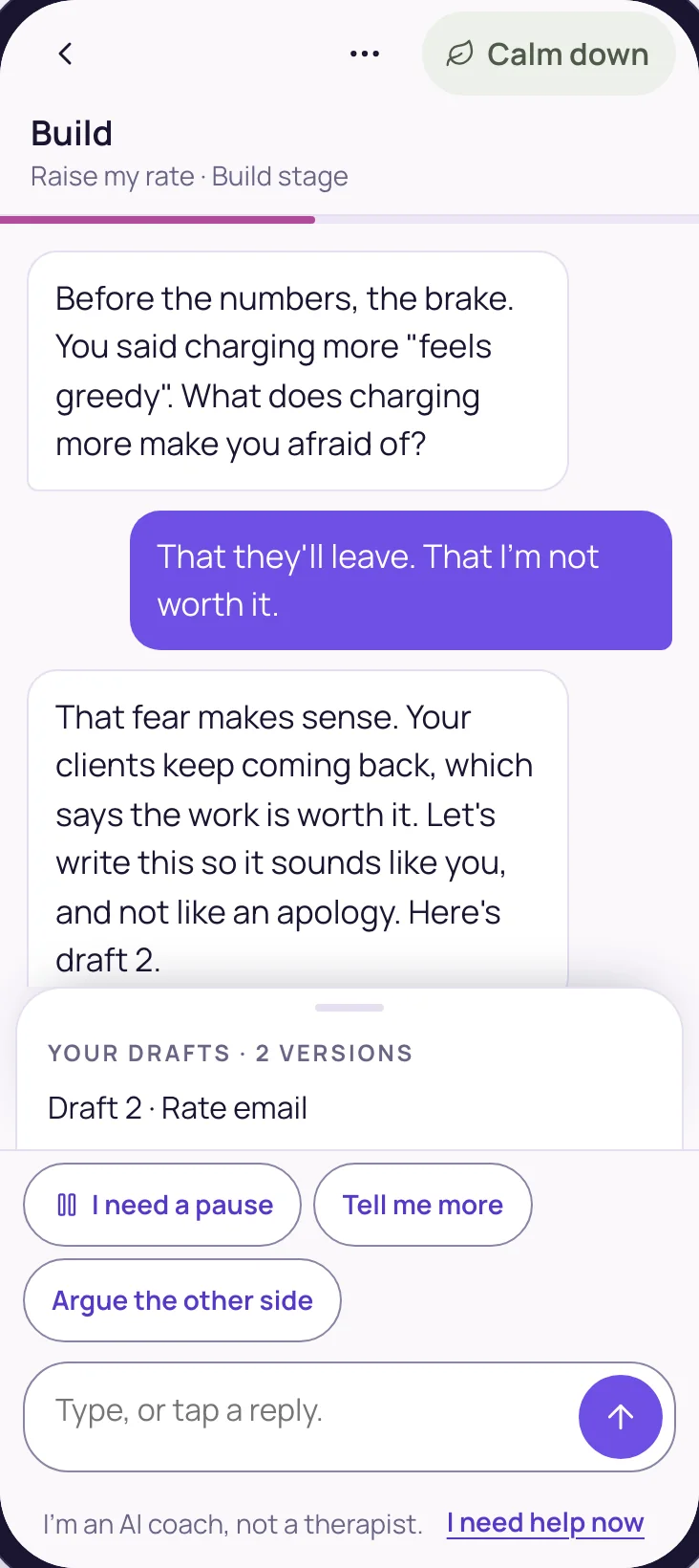 Building on a phone: the conversation and the drafts